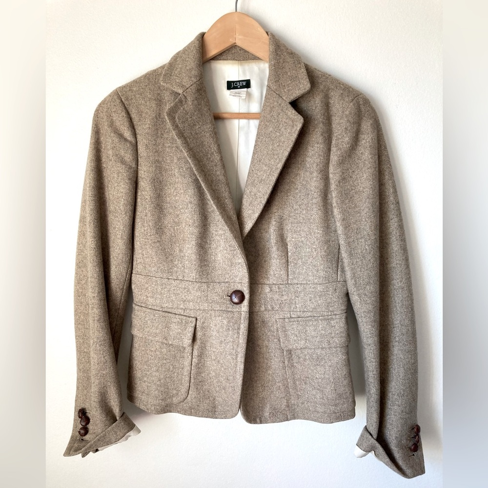 J.Crew Schoolboy Herringbone Blazer Size 2